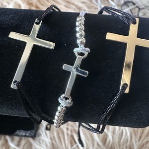 Cross Braided Bracelet Trio Perfect Stocking Stuffer